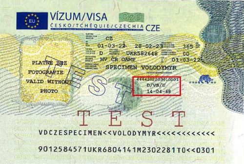 Виза временной охраны в Чехии с кодом D/VS/U для граждан Украины с максимальным сроком действия один год