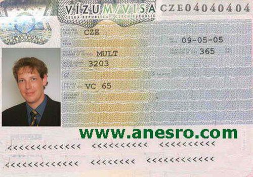 Старая виза в Чехию (до вступления Чехии в ЕЭС)